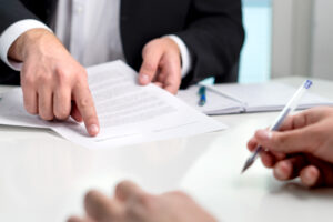 a lawyer writing an estate plan